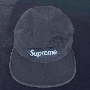 SUPREME | BLACK | Washed Canvas Camp Cap (FW19)
